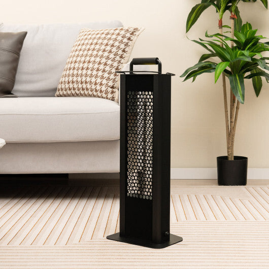 IP65 Waterproof Aluminum Heater - Black, 1200W Double-Sided Heating, Overheat Protection, Safe & Quiet Operation, Ideal for Home and Outdoor Use