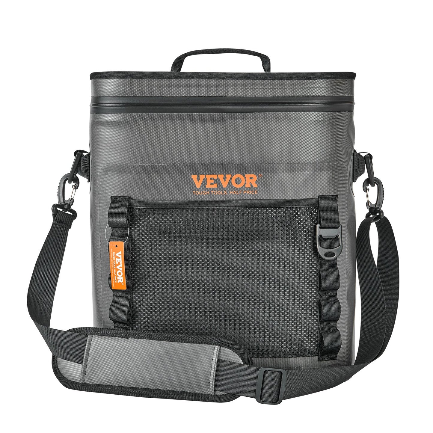 VEVOR Soft Cooler Bag - 30 Cans Leakproof Insulated Cooler, Waterproof & Portable Collapsible Design for Beach, Hiking, Picnic, Camping, Travel - Includes Bottle Opener, Dark Gray