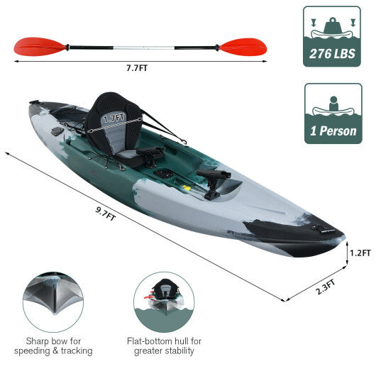 Sit-on-Top Fishing Kayak with Rod Holders