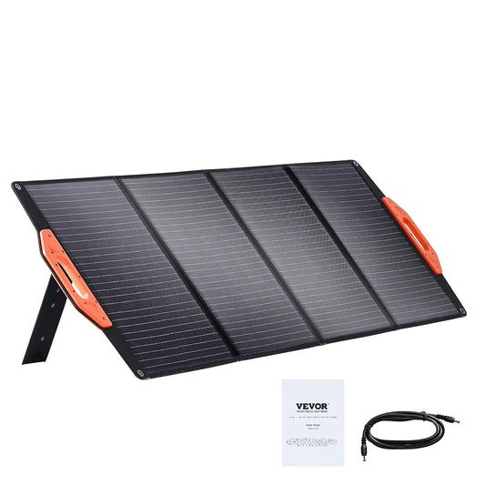 Portable Monocrystalline Solar Panel, Monocrystallin120W Foldable e ETFE Solar Charger, 23% Efficiency Solar Panel with Type C, DC 18V, QC3.0 USB Port, IP67 Waterproof for Home, Off Grid, Hiking