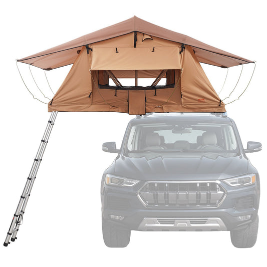 VEVOR Hard Shell Rooftop Tent for 2-3 People - Waterproof Outdoor Tent for Jeep, SUV & Truck with Telescoping Ladder - Comfortable & Durable Camping Solution