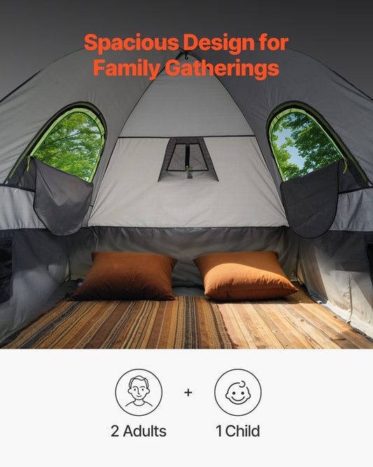 Truck Tent 6.4-6.7ft Waterproof PU2000 for Pickup - Spacious 2-3 Person Camping Tent, Tear-Resistant Fabric, Easy Assembly, Ventilated & Portable Storage