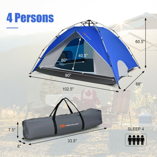 4 Person Instant Pop-up Waterproof Tent