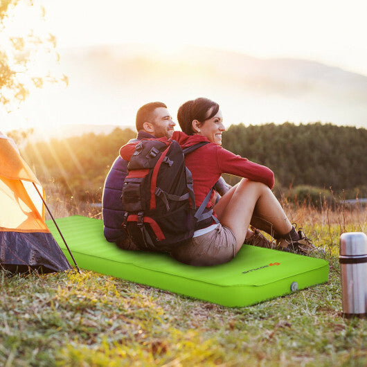 Self-Inflating Folding Camping Sleeping Mattress - Blue, 81"x29", Waterproof TPU, Carrying Bag Included, Comfortable & Compact, Perfect for Outdoor Adventures