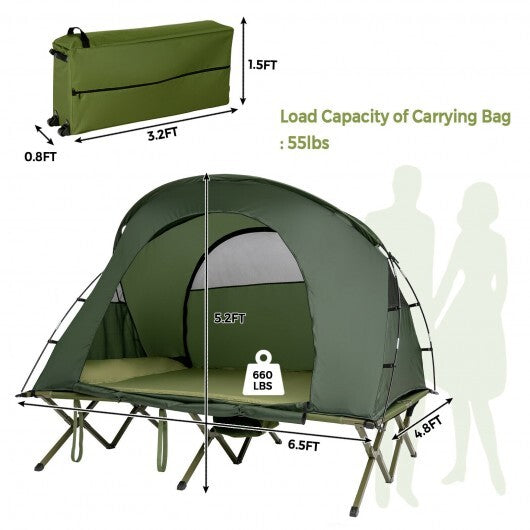 2-Person Camping Tent with External Cover