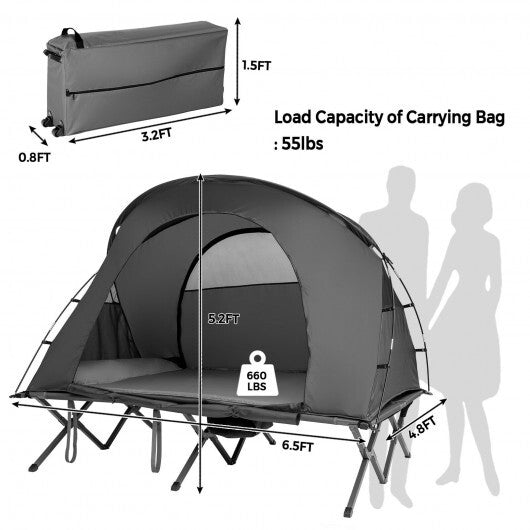 2-Person Camping Tent with External Cover