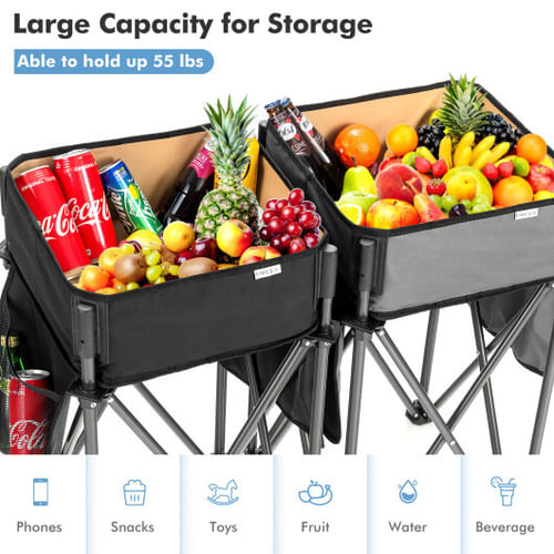 2 Pieces Folding Camping Tables