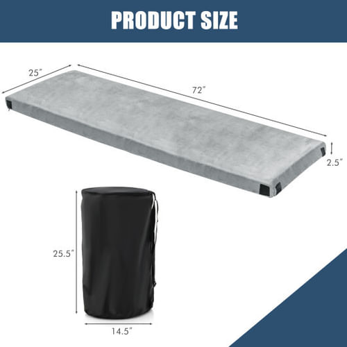 Lightweight Portable Memory Camping Mattress with Carrying Bag-Navy