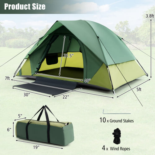 2-Person Dome Camping Tent