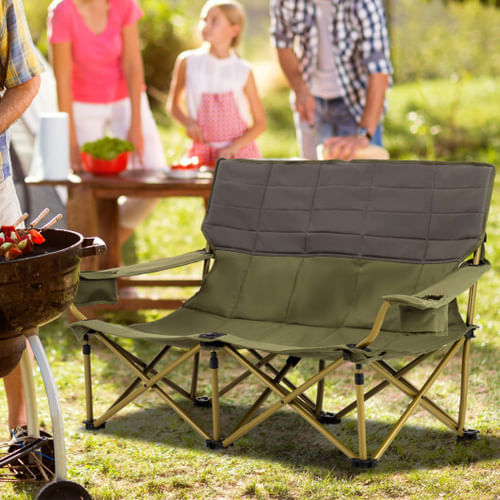 Heavy-Duty Folding Camping Loveseat