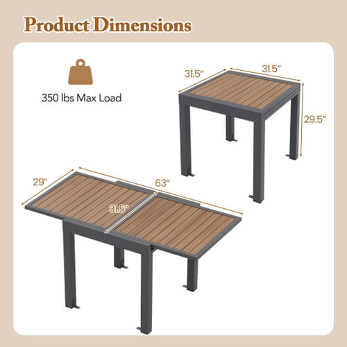 Extendable Patio Table