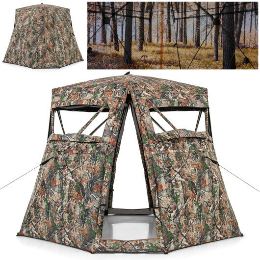 Camouflage Hunting Blind with 270° View