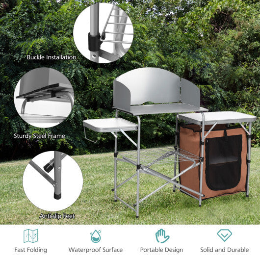 Foldable Camping Grilling Table