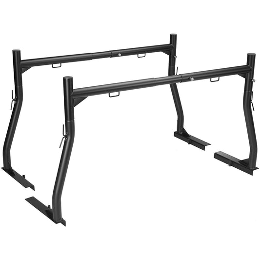 VEVOR Truck Rack - 46-71" Extendable Steel Ladder Rack, 800 lbs Capacity, No Drilling J-Bolts, Heavy Duty Bed Rack for Kayak, Surfboard, Lumber & Ladder Hauling