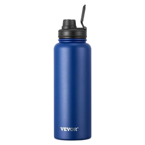 40 oz Insulated Water Bottle, Stainless Steel Camping & Hiking Hydration Flask with Wide Mouth Lid, Sports Coffee Cup Double Walled, Leakproof, for Indoor/Outdoor Use, FDA Listed,Blue