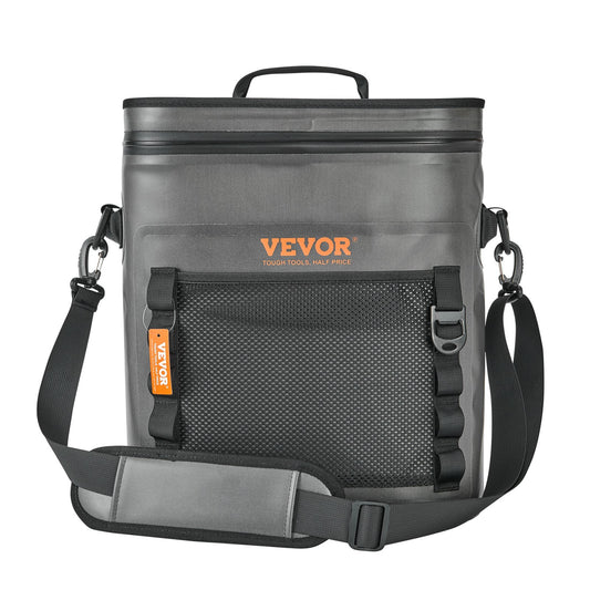VEVOR Soft Cooler Bag - 30 Cans Leakproof Insulated Cooler, Waterproof & Portable Collapsible Design for Beach, Hiking, Picnic, Camping, Travel - Includes Bottle Opener, Dark Gray
