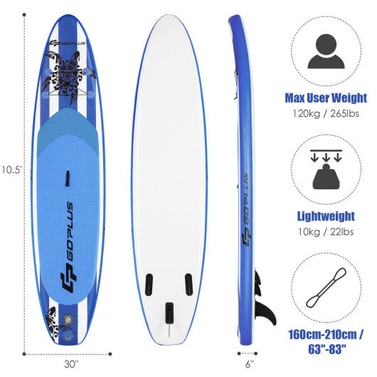 11 Feet Inflatable Adjustable Paddle Board with Carry Bag - Lightweight PVC, Durable EVA Deck, 352 lbs Capacity, Includes Paddle & Pump for Ultimate Water Adventure