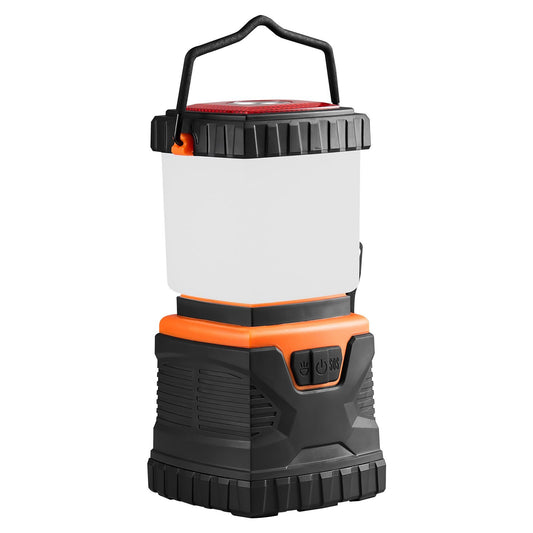 LED Camping Lantern 1000LM - USB Rechargeable Portable Light for Outdoor Adventures, 4 Lighting Modes, Hook & Detachable Lid, 360° LED Coverage, KJ-1268