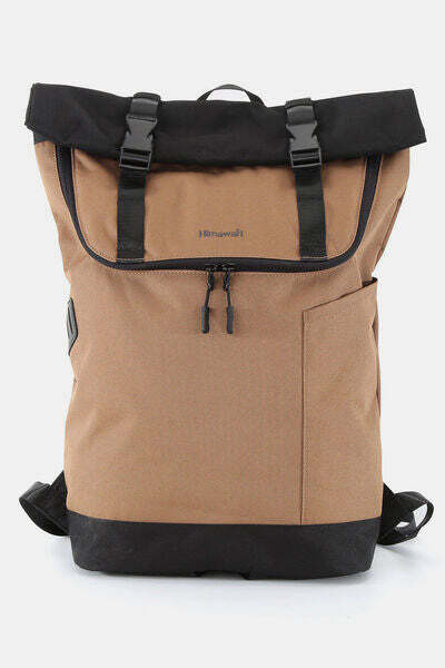 Himawari Contrast Waterproof Canvas Backpack Bag - Stylish Large Eco-Friendly Backpack with Ample Storage, Adjustable Straps & Modern Design for Everyday Use or Outdoor Adventures