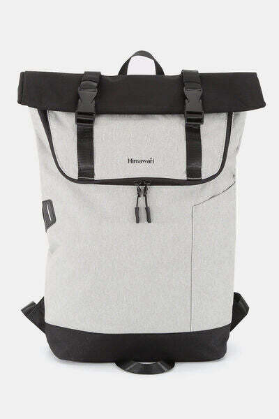 Himawari Contrast Waterproof Canvas Backpack Bag - Stylish Large Eco-Friendly Backpack with Ample Storage, Adjustable Straps & Modern Design for Everyday Use or Outdoor Adventures